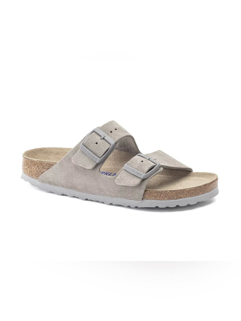 Like New Birkenstock Arizona Soft Footbed in Stone Coin Suede size 39 reg 8 8.5 - Picture 5 of 8